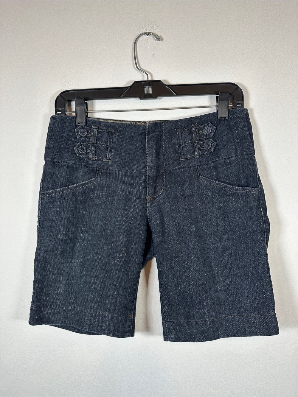 VTG Boom Boom Bermuda Shorts Jorts Size 5 Blue Casual Nautical Preppy Sailor